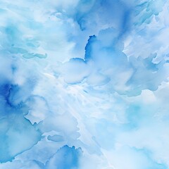 Obraz premium Blue watercolor hand painted background