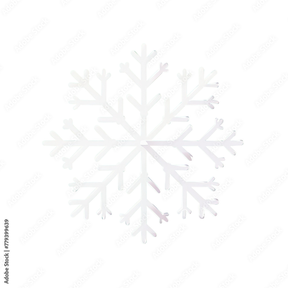 Poster Snowflake on a Transparent Background
