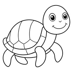 Cute turtle vector