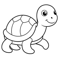 Cute turtle vector