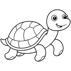 Cute turtle vector