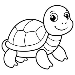 Cute turtle vector