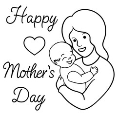 mothers and baby vector