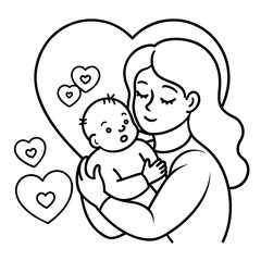 mothers and baby vector