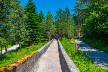 Destroyed bobsleigh track at Sarajevo, Bosnia and Hercegovina
