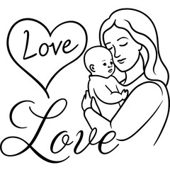 parent and child - vector illustration