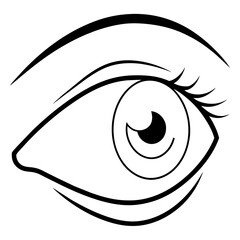 Eye sketch vector illustration
