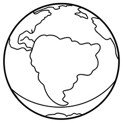 Earth sketch vector illustration