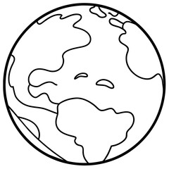 Earth sketch vector illustration