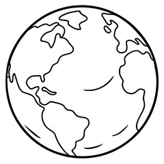 earth globe illustration - vector 