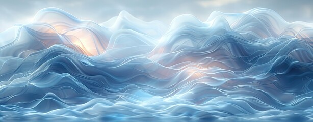elegant abstract ocean wave background that combines with mixed color Generative AI