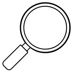 magnifying glass icon - vector illustration