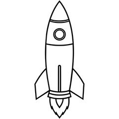 simple rocket - vector illustration
