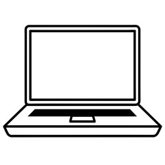laptop full isolated on white