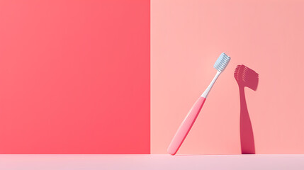 Toothbrushes minimal background , fro daily enhances health