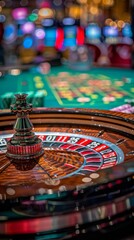  playing roulette inside a casino
