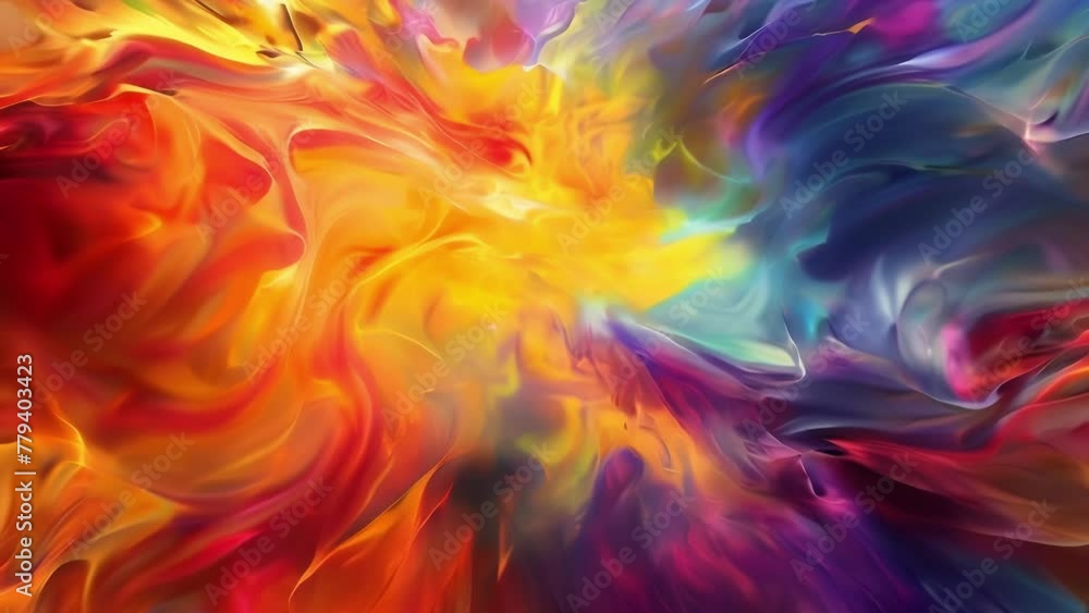 Poster a mesmerizing display of colorful abstract heat signatures creates a dynamic thermal explosion.