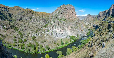 Panorama view of Kura river in Georgia © dudlajzov