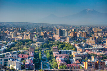 Panorama view of Yerevan in Armenia