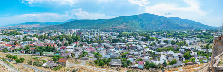 Fototapeta premium Panorama view of Georgian town Gori