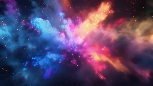 Experience the magic of colorful explosions as shimmering effects light up the screen.