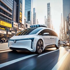 Full self driving Robo Taxi with AI Sensors
