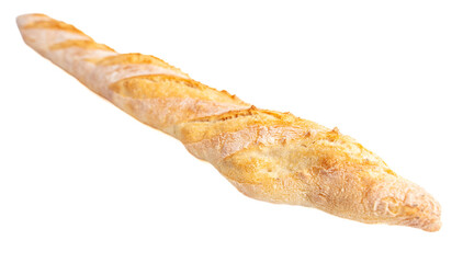 Baguette bread isolated on white background