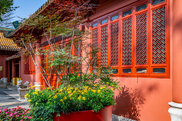 Guangzhou Agricultural Institute Ancient Building Garden Landscape - obrazy, fototapety, plakaty