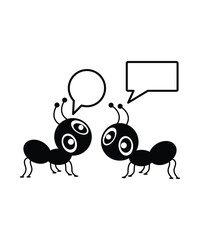 ant chat icon, vector best flat icon.