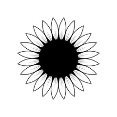 Sunflower Vector Design, This is only digital download file. No physical items will be sent you. This product  is great for cutting on Cricut, Silhouette and other cutting machines.