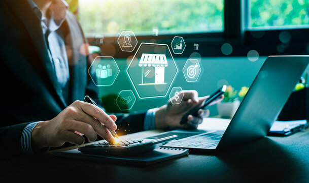 Franchise business concept, franchise network business marketing plan for branch growth and expansion. Successful franchise businesses excel in both the franchising model and marketing strategies.