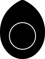 Flat style egg icon shape . Easter design logo symbol silhouette. Vector design image. Isolated on transparent background. for digital farming, ui, ux, logo, business, agriculture, apps and project.