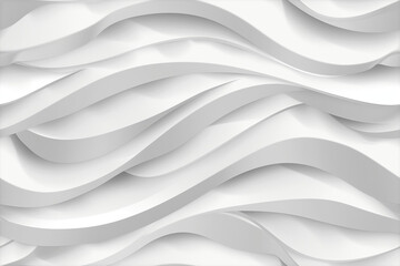 3D white wavy lines on a clean background