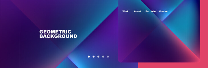 Fototapeta premium Gradient triangles composition with bright fluid colors. Vector Illustration For Wallpaper, Banner, Background, Card, Book Illustration, landing page