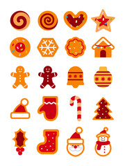 Christmas cookie icons