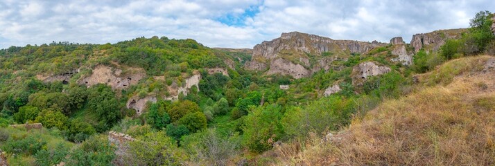 Old Khndzoresk abandoned cave town in Armenia