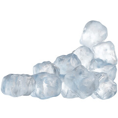 3d render of ice cubes background.
