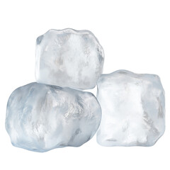 3d render of ice cubes background.