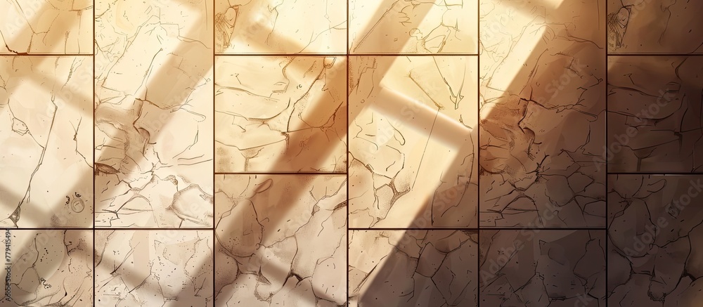 Poster the sunlight is streaming through a rectangular window, casting a warm glow on the hardwood flooring