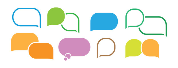 set of speech bubbles	