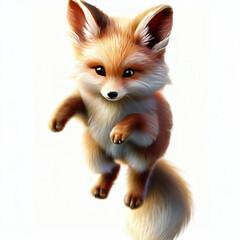 Obraz premium 3D furry forest lion with beautiful colors and white background. with Generative AI technology 