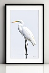 Presentation Once your white heron illustration is comp