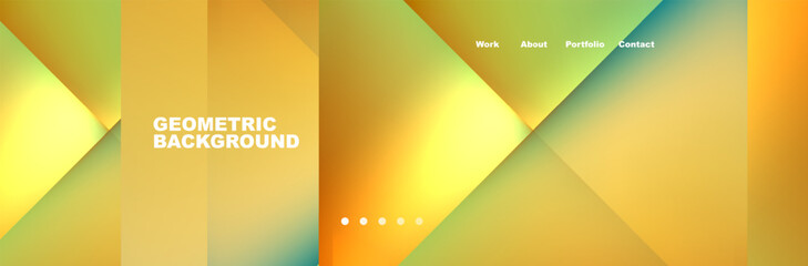 Obraz premium Colorful fluid gradient triangles and squares web site template. Vector Illustration For Wallpaper, Banner, Background, Card, Book Illustration, landing page