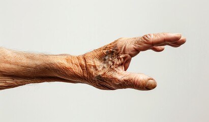 Bloodied hand after injury
