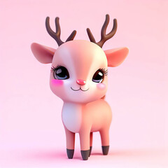 3D  forest lion with beautiful colors and white background. with Generative AI technology	