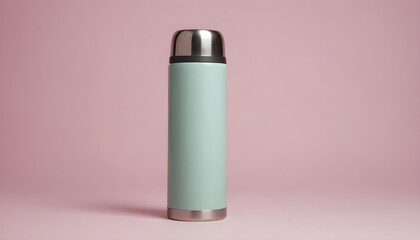 Contemporary thermos on blank background 4