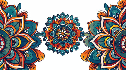 Ornamental mandala design abstract background flat vector