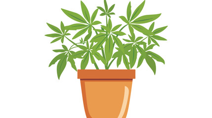 Pot plant icon. Flat illustration of pot plant icon fo
