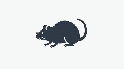 Rat pests vector icon. filled flat sign for mobile  - obrazy, fototapety, plakaty