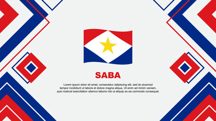 Saba Flag Abstract Background Design Template. Saba Independence Day Banner Wallpaper Vector Illustration. Saba Background